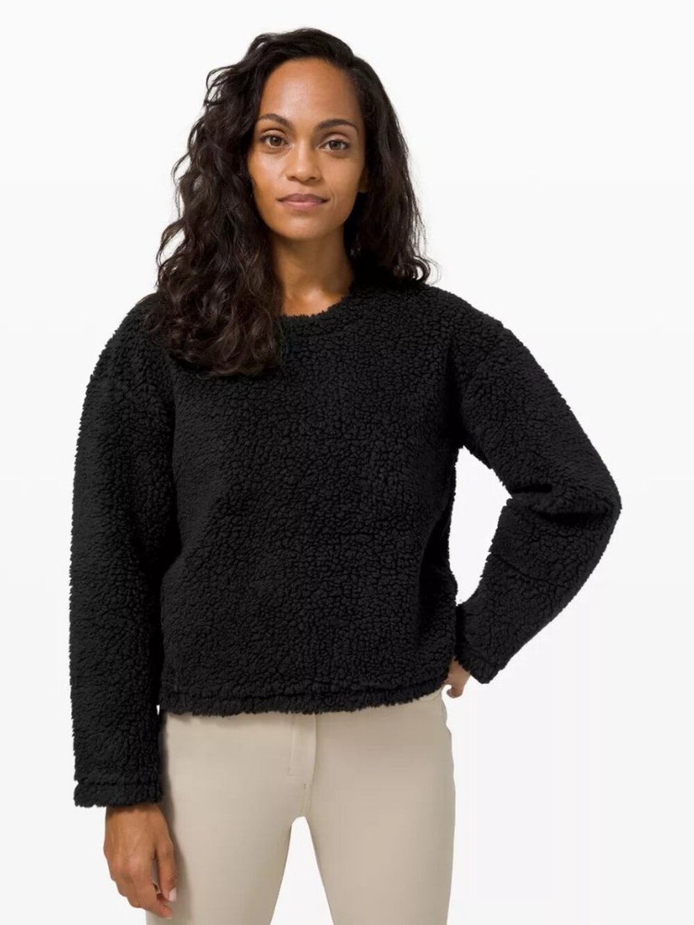 Lululemon Wool Whenever Crew In Black